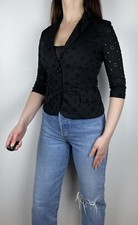 Blazer donna Flavio Castellani nero floreale taglia XS