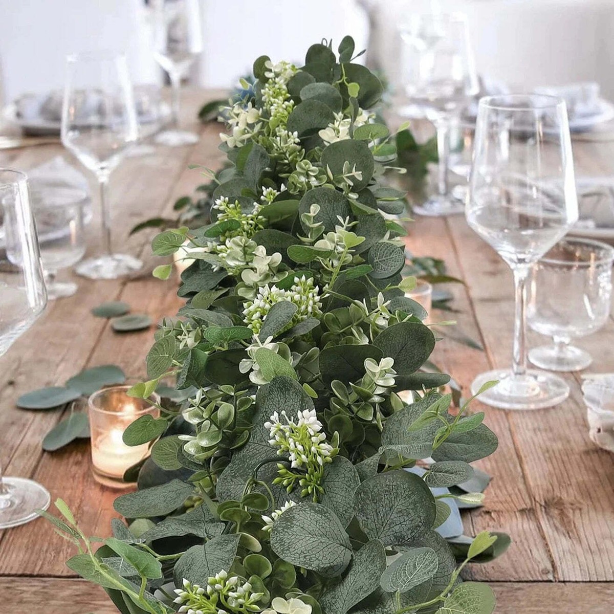 Ghirlada – Ghirlanda Porta Da Esterno 30 Cm In Eucalipto Artificiale Con Bacche, Per Decorazione Casa, Matrimonio, Feste