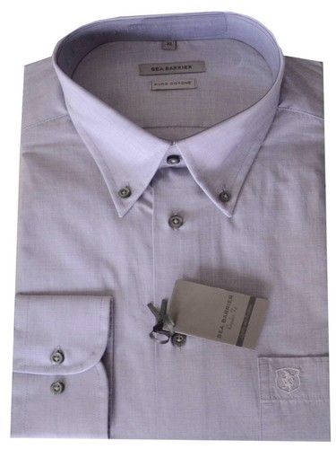 Camisa Hombre Talla Grande 3XL 4XL 5XL 6XL 7XL 100% Algodón Oxford Gris  Claro | eBay
