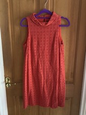 48hr SALE! Fab red crochet Zara sixties 60s style dress size S Small