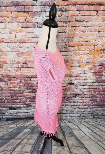 Lilly Pulitzer Women's Sleeveless Pink CROCHET Cotton Sheath Dress Size XS EUC - Bild 4 von 6