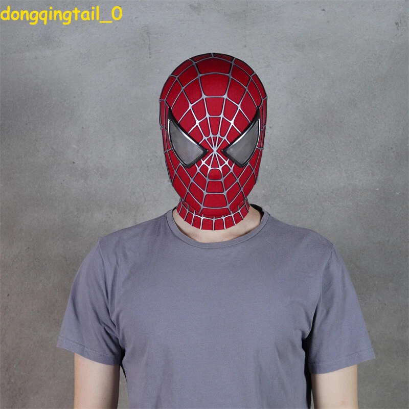 Movie Spider-Man Tobey Maguire Cosplay Mask Full Face Halloween Customized Props - Image 4 of 4