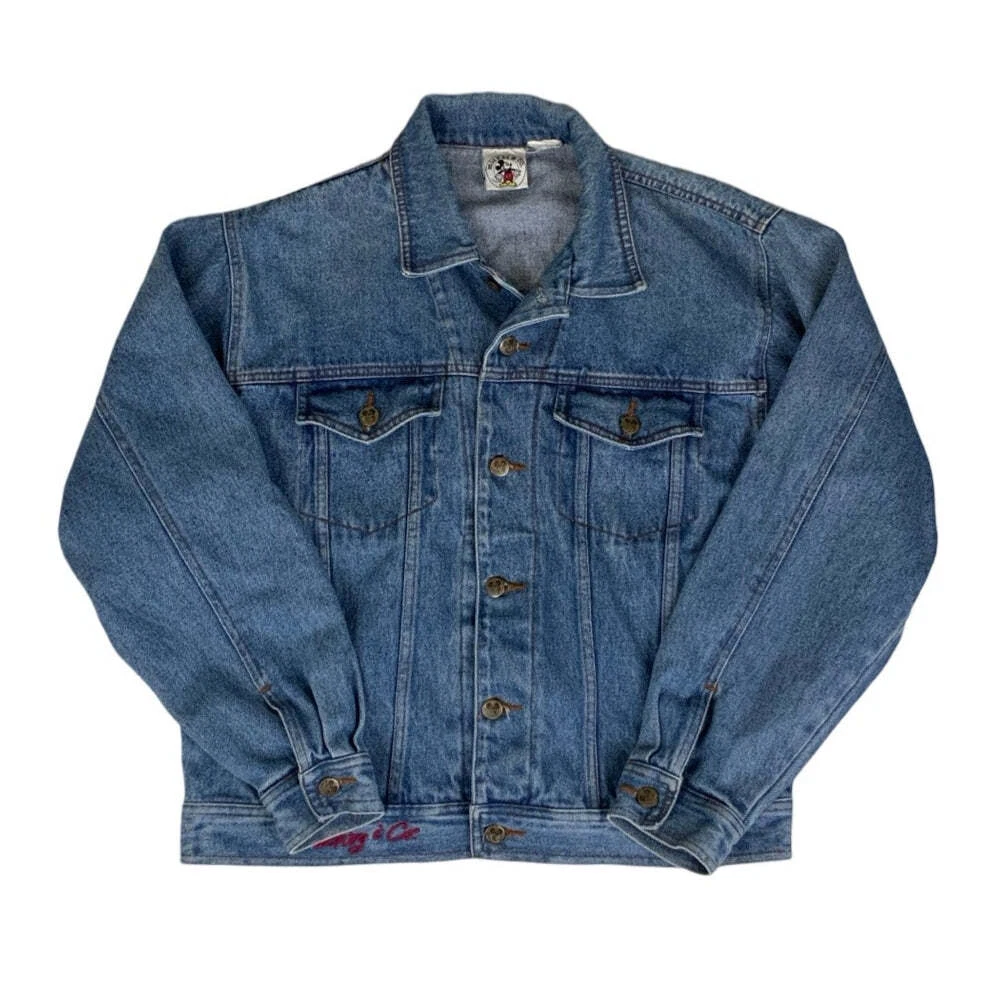 Vintage 90s Disney Mickey & Co Light Blue Denim Jacket M