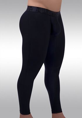 XL ErgoWear Sports Leggings MAX XX Hybrid Pouch Long Johns Black
