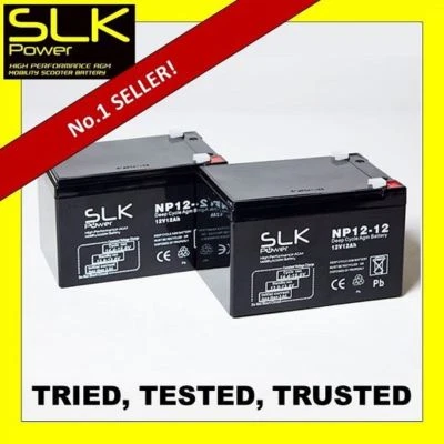 GOGO 3 x SLK POWER 12V 12Ah Sealed Lead Acid AGM Mobility Scooter Battery ES12 12