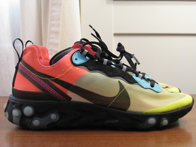 NIKE REACT ELEMENT 87  VOLT / RACER PINK  SIZE 8 MEN