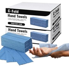 Blue Paper Towels C Fold Hand Towels 1ply MultiFold c-fold Soft Tissue Towels