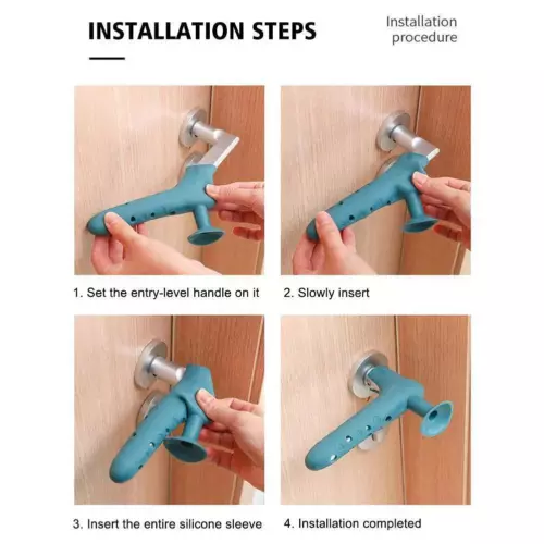 Silicone Door Stops Anti-Collision Door Handle Stopper Wall Protector - Picture 9 of 12
