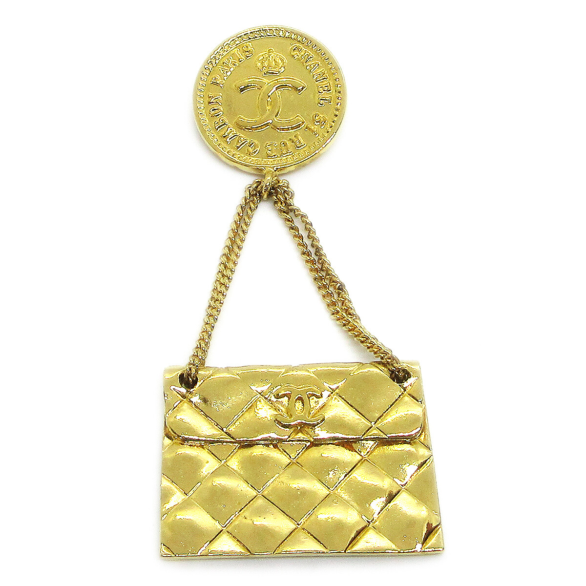 Chanel Bag Brooch Pin Gold 26 AK31579i | eBay