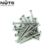 Image of 3mm 3.5mm 4mm POZI COUNTERSUNK HEAD CHIPBOARD WOOD SCREWS STAINLESS STEEL