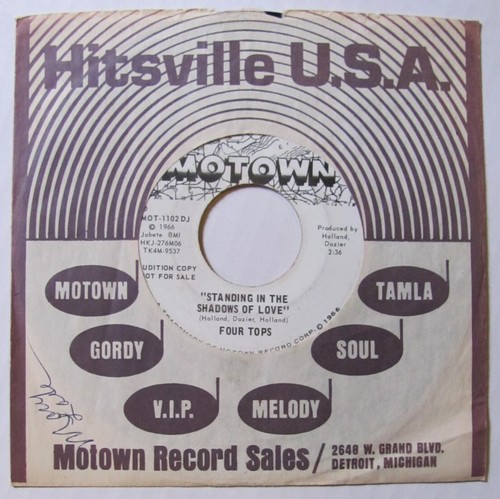 (45 Promo) (Hear) Four Tops - "Standing In The Shadows Of Love" - Soul (1966) - Picture 4 of 4