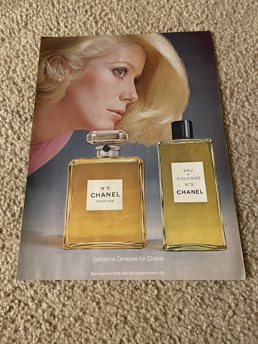 Vintage 1972 CATHERINE DENEUVE CHANEL NO. 5 PERFUME EAU de COLOGNE