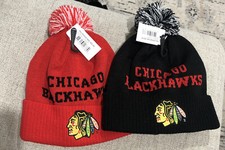 Chicago Blackhawks NHL Cuffed Knit Beanie His And Hers Set Brand New