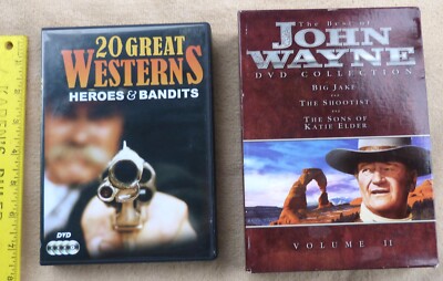 John Wayne DVD set of 3 & 20 Great Westerns w/various stars DVD set of ...