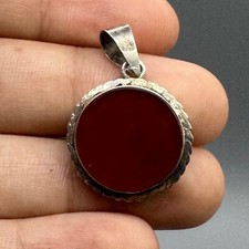 Wonderful unique agate stone ancient Roman style silver pendant