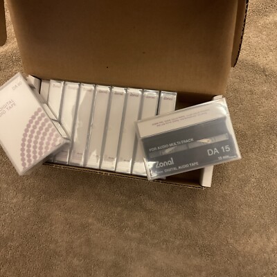 10 Sealed Zonal 8 mm Digital Audio Tape DA 15  Multi-track For Tascam DA-88 Etc.