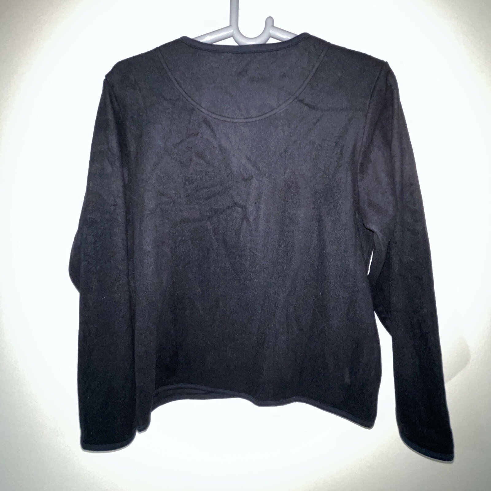 LL Bean Medium Regular Black Button Up Shirt Card… - image 5