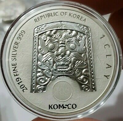 2019 1 Clay South Korea ZI:SIN SCROFA GHOST 1 Oz Silver Coin 2019 1 Clay South Korea ZI:SIN SCROFA GHOST 1 Oz Silver Coin
