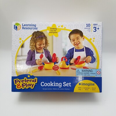 Learning Resources Pretend & Play Cooking Set 10 Pcs New