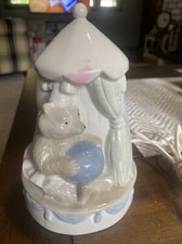 Vintage Circus Tent Bear Baby Childs Night Light Table Lamp Toddler Nursery Russ
