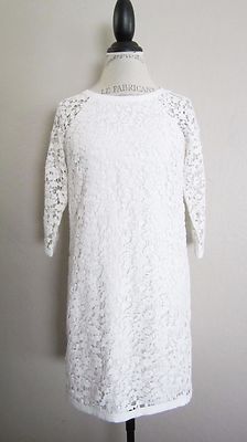 ANN TAYLOR~WHITE LACE 3/4 SLEEVE SHIFT DRESS~0 XS~EUC BC | eBay ANN TAYLOR~WHITE LACE 3/4 SLEEVE SHIFT DRESS~0 XS~EUC BC | eBay