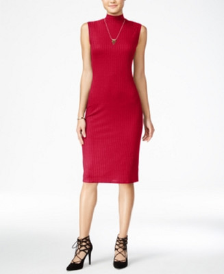 mock neck bodycon dress