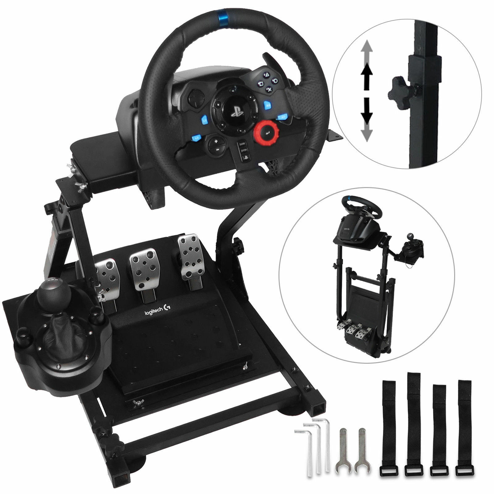 Racing Simulator Cockpit Steering Wheel Stand for G920 G29 Thrustmaster | eBay