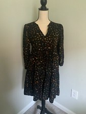 GAP Women's Black Floral Dress Size Small