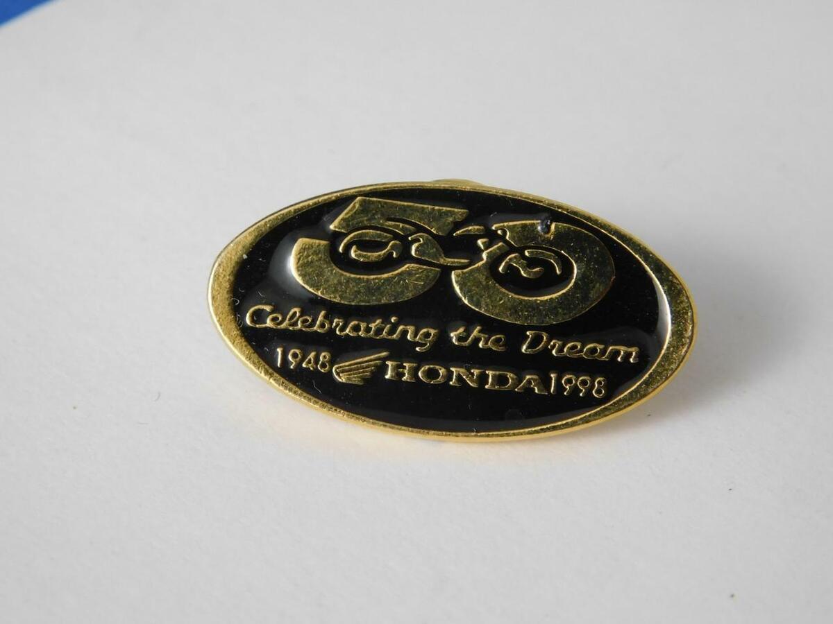 HONDA 50 YEARS CELEBRATING THE DREAM 1948 1998 VEST HAT PIN HONDA 50 YEARS CELEBRATING THE DREAM 1948 1998 VEST HAT PIN