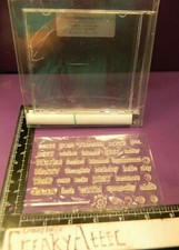 WORDS THANK LOVE HAPPY 37 CLING ACRYLIC CLEAR STAMPS PAPER TREY INC. CREAKYAT