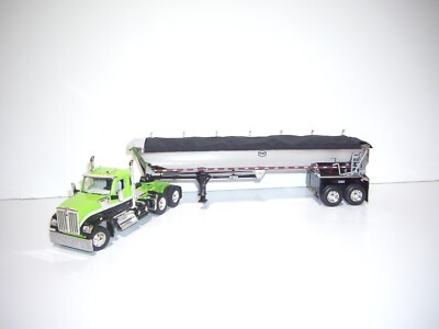 DCP FIRST GEAR 1/64 LIME GREEN&BLACK KW W990 DAYCAB TANDEM AXLE MAC HALF ROUND