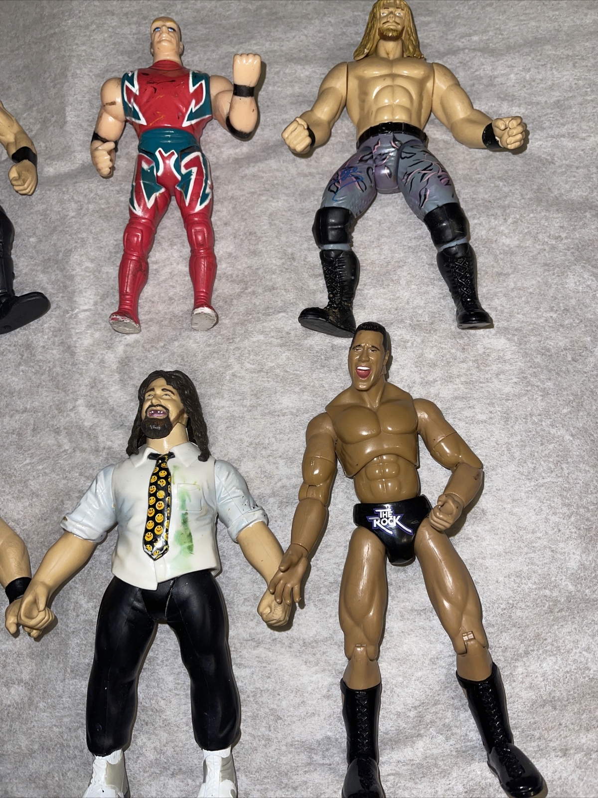 VTG Jakks WWE Wrestler Action Figures Wrestling Set Lot of 8 Late 90s