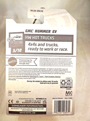 Hot Wheels GMC Hummer Weiß – HW Hot Trucks 2023 – Nr. 3/10 – Inkl. KLAS Schutzhülle – 1:64
