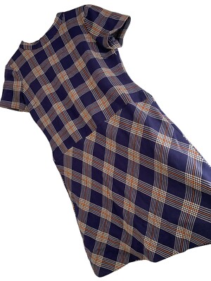 NWT Brooks Brothers Size 8 Plaid Wool Drop Waist Dress $398 Short Sleeve  8288 | eBay