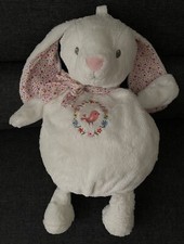 4299🌟Doudou Peluche Range Pyjama Lapin Blanc Fleurs Liberty Rose POMMETTE