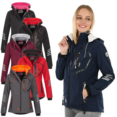 Arctic Seven Damen Softshell Funktions Outdoor Regen Jacke Sport Kapuze AS186