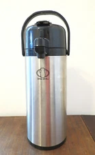 Service Ideas Beverage Server Coffee Carafe Pitcher w Pump & Handle 2.2 L swivel