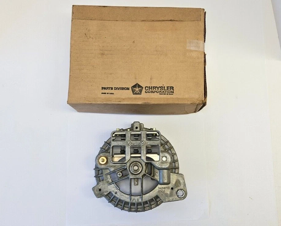 1972-1973 Chrysler Dodge Plymouth alternador retificador escudo final 3438711 NOS. - Imagem 4 de 4