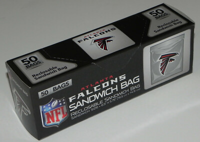 Atlanta Falcons Team Sandwich bags (50 in a box)
