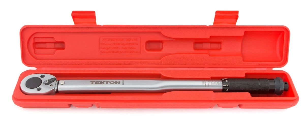TEKTON 24335 1 2 Inch Drive Click Torque Wrench 10 150 Foot Pound