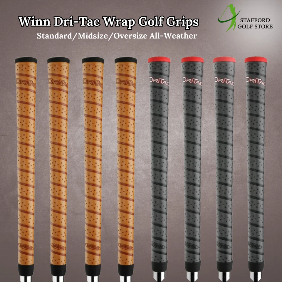 Nuevo juego de empuñaduras de golf Winn DRI-Tac envolventes de cobre estándar/mediano/grande cómodo Foto 3 de 4