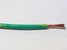 12 GAUGE WIRE GREEN W/ YELLOW 150' FT PRIMARY AWG STRANDED COPPER POWER REMOTE