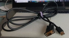 BLACK 6ft HDMI to VGA Cable with Golden Plate