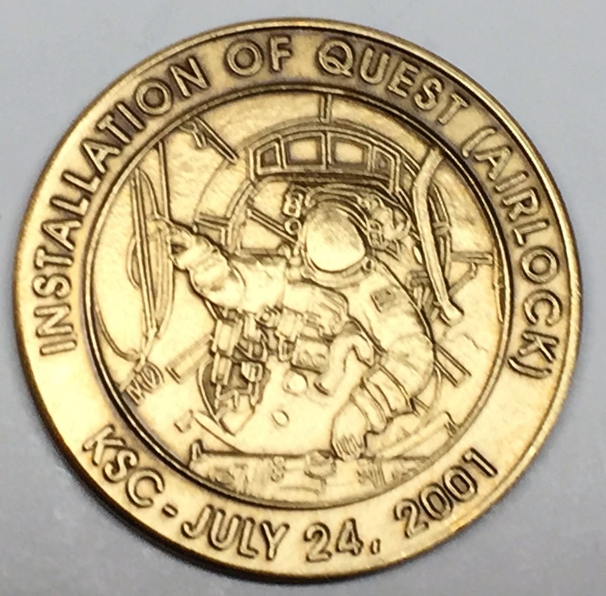 N104 NASA SPACE SHUTTLE COIN / MEDAL, ATLANTIS, STS-104 | eBay