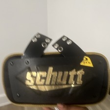 Schutt Padded Football Back Plate Black Gold Foam Plastic Protective Gear