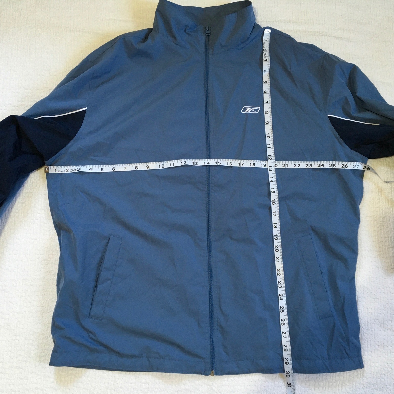 Reebok Mens 2XL Tracksuit Set Blue Navy Full Zip Windbreaker Jacket Track Pants thumbnail 4