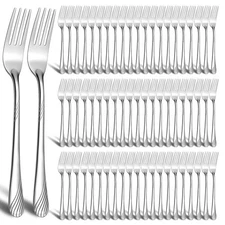 200 Pcs Metal Dinner Forks Bulk Set 7.08 Inches Stainless Steel Forks Silverw...