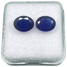 2 Pcs Natural Blue Sapphire 8x6mm Oval Cut Royal Earth Mined Loose Gemstones