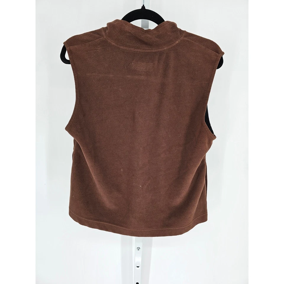 Colete de inverno vintage Y2K Xhilaration marrom poliéster lã zíper completo tamanho XL - Imagem 2 de 4
