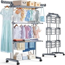 Thicken & Durable Clothes Airer, Extra Large 4-Tier Capacity Foldable Clothes